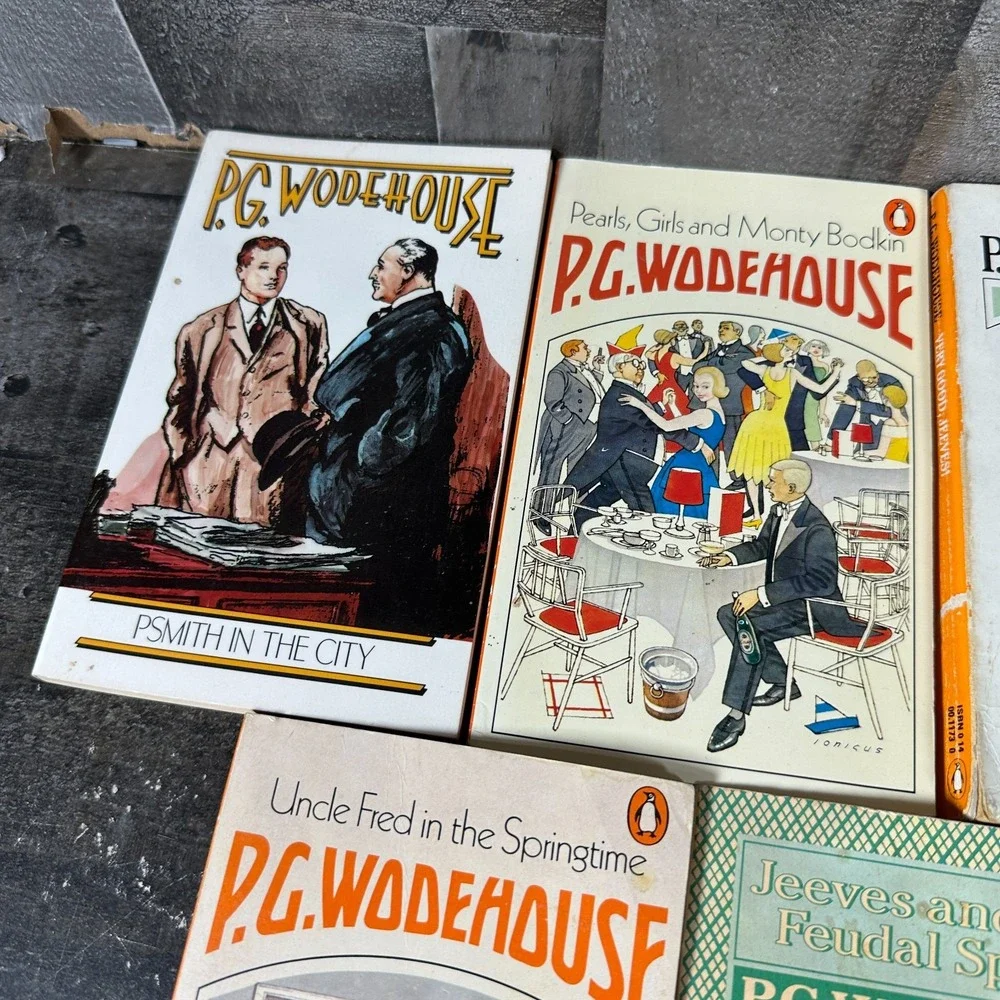 Wodehouse 80s Paperback Lot Pearls Girls Psmith Jeeves Uncle Fred